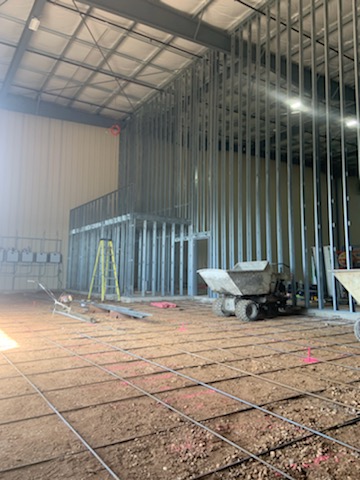 Commercial steel framing, drywall and framing work by Wade's Drywall, Sioux Falls, 2021